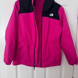 The North Face Kids Fuchsia and Black coat for ski or rain